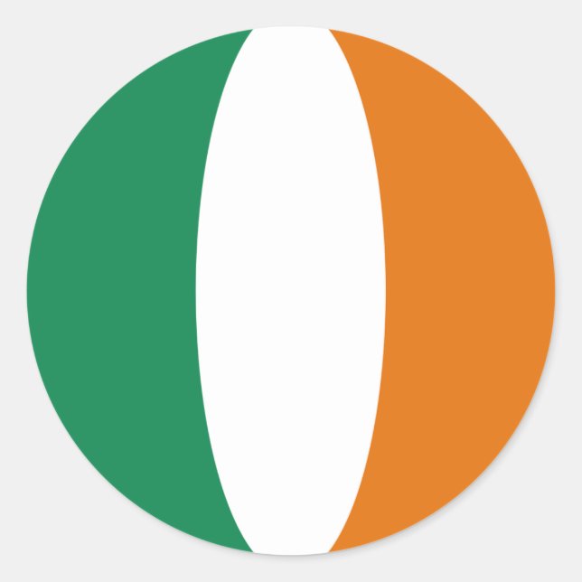 Ireland Fisheye Flag Sticker (Front)