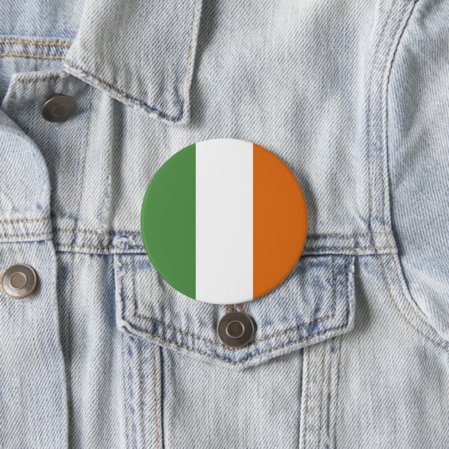 Ireland flag 7.5 cm round badge (In Situ)