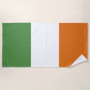 Ireland flag beach towel