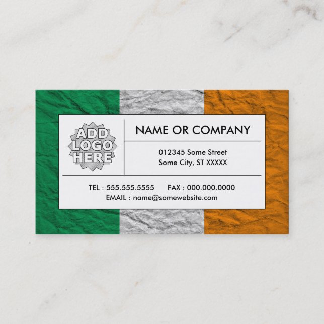 ireland flag business card (Front)