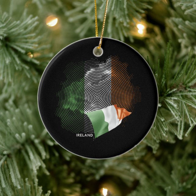 Ireland flag ceramic tree decoration (Tree)