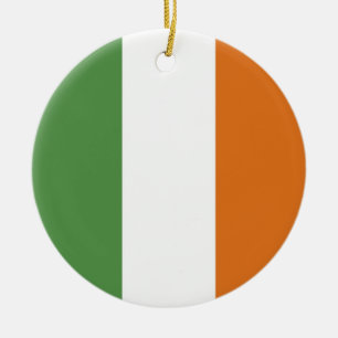 Ireland flag ceramic tree decoration