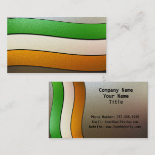 Ireland Flag Colours-Chrome by Shirley Taylor Business Card