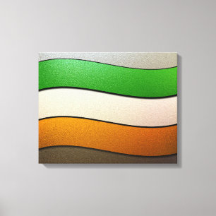 Ireland Flag Colours-Chrome by Shirley Taylor Canvas Print