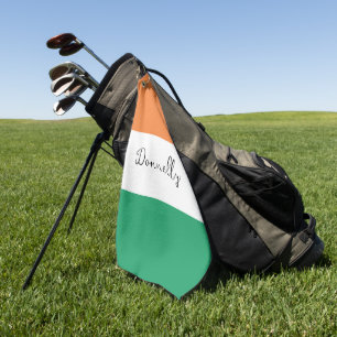 Ireland Flag Colours Irish Surname Name Custom  Golf Towel