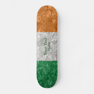 Ireland Flag - Crinkled Skateboard