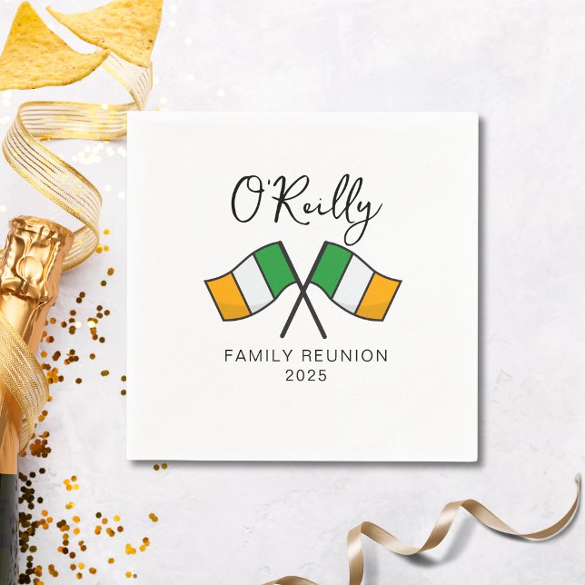 Ireland Flag Family Reunion  Napkin (Creator Uploaded)