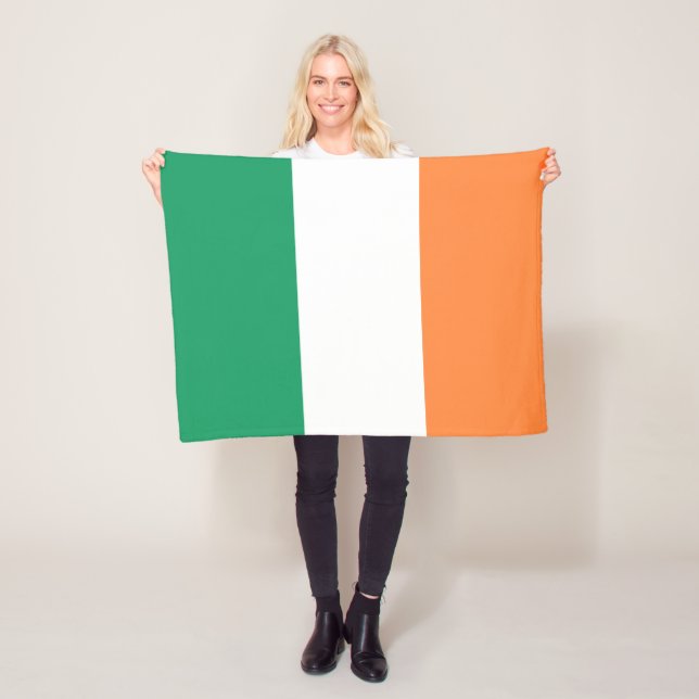 Ireland Flag Fleece Blanket (In Situ)