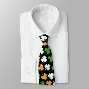 Ireland flag from shamrocks tie