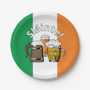 IRELAND FLAG Great Irish Beer Paper Plate
