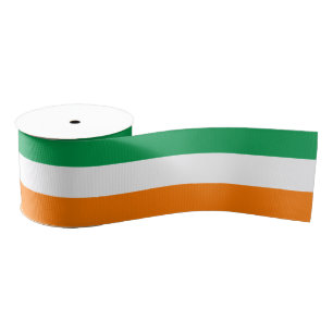 Ireland flag grosgrain ribbon