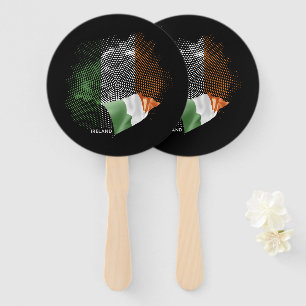 Ireland flag hand fan