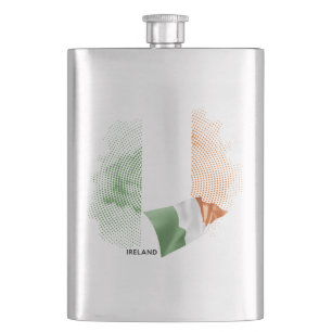 Ireland flag hip flask