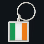 Ireland Flag Key Ring<br><div class="desc">The Irish flag is a vertical triband. The used colours in the flag are green,  white,  orange. The proportion of the Irish flag is 1:2. The Flag of Ireland was adopted in 1919.</div>