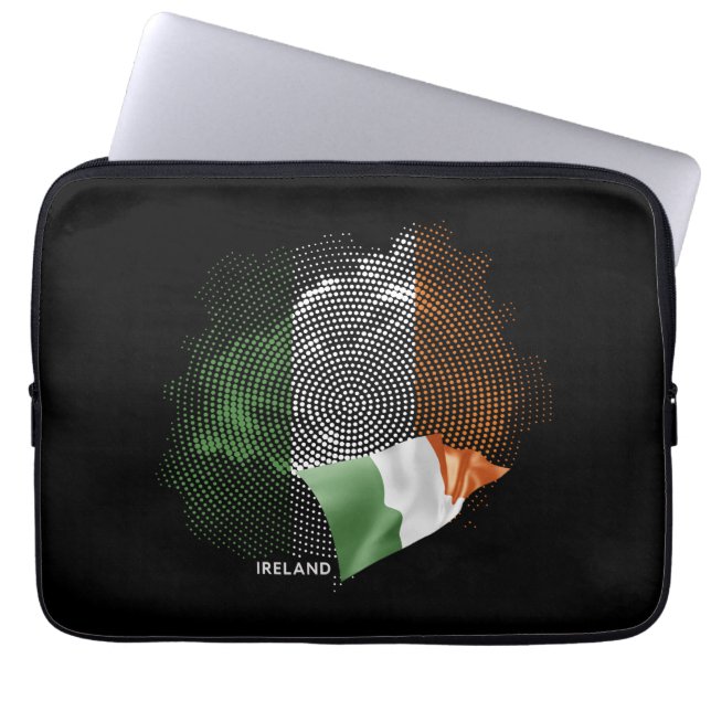 Ireland flag laptop sleeve (Front)