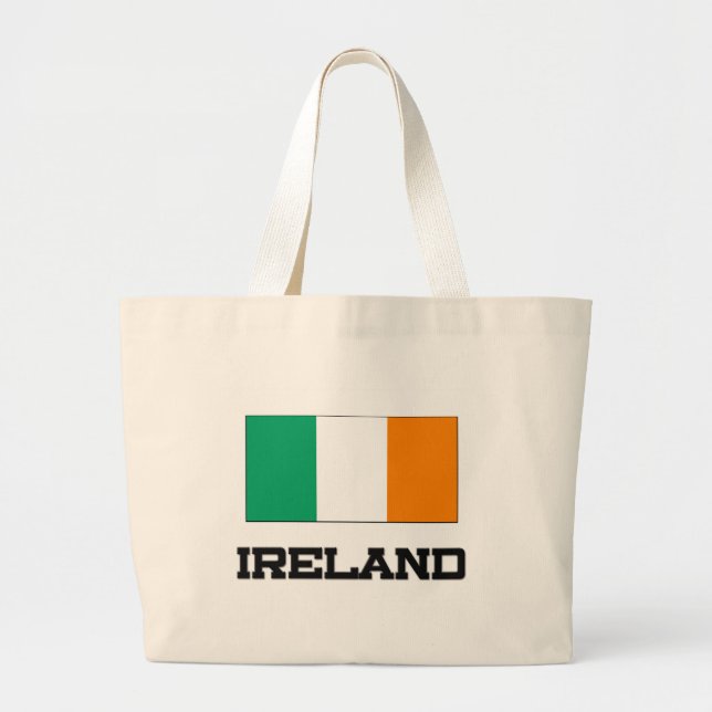 Ireland Flag Large Tote Bag (Front)
