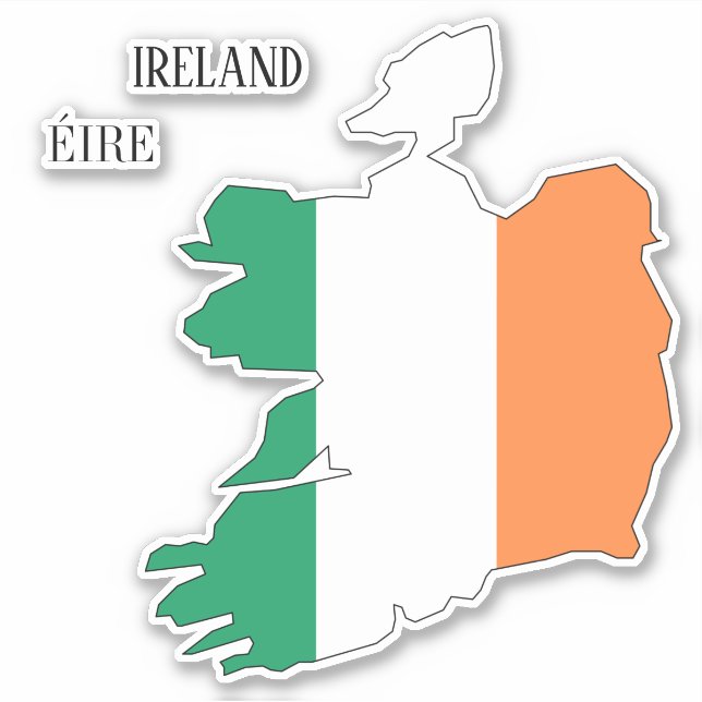 Ireland Flag Map (Front)