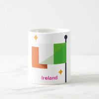 Ireland Flag on Pole Mug