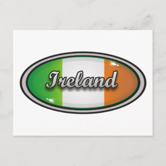 Ireland flag postcard