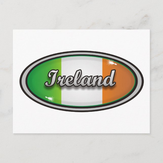 Ireland flag postcard (Front)