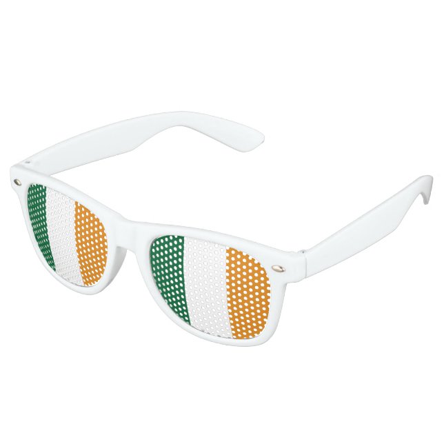 Ireland Flag Retro Sunglasses (Angled)