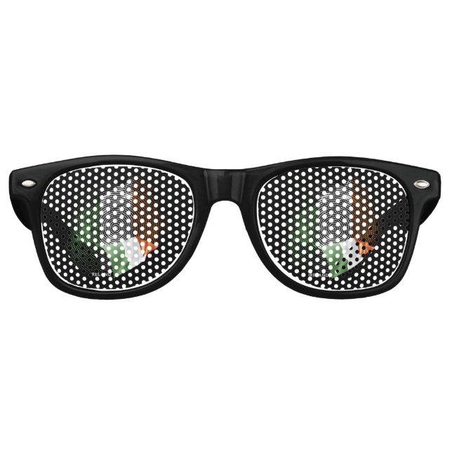 Ireland flag retro sunglasses (Front)