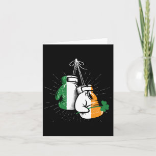 Ireland Flag Shamrock Irish Boxing Gloves - Boxer Card