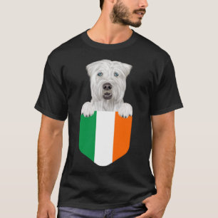 Ireland Flag Soft Coated Wheaten Terrier Dog In Po T-Shirt