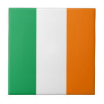 Ireland Flag Tile<br><div class="desc">The Irish flag is a vertical triband. The used colours in the flag are green,  white,  orange. The proportion of the Irish flag is 1:2. The Flag of Ireland was adopted in 1919.</div>
