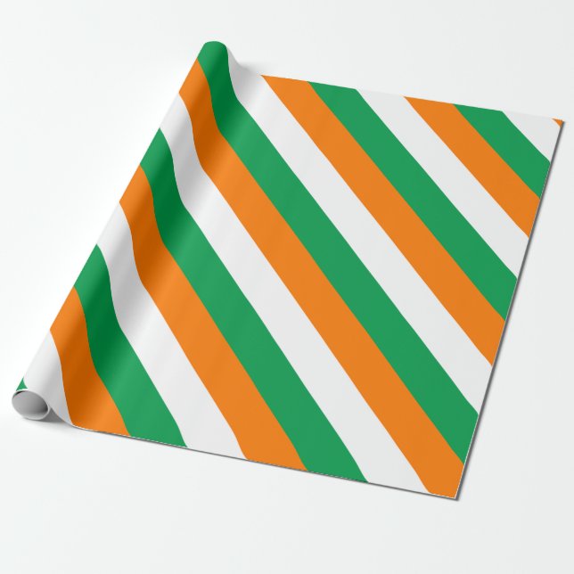 ireland-Flag Wrapping Paper (Unrolled)