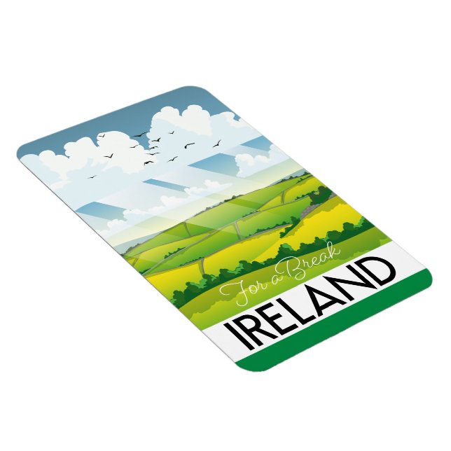 Ireland for a break travel postcard magnet (Right Side)