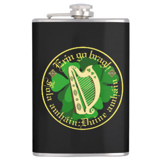 Ireland forever/Erin go bragh/1 blood/people/harp Hip Flask
