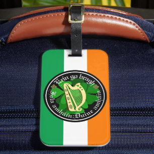 Ireland forever/Erin go bragh/1 blood/people/harp Luggage Tag