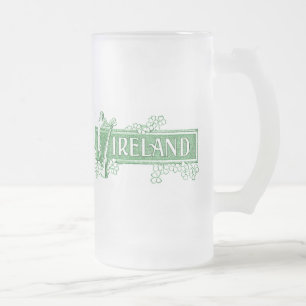 Ireland Frosted Glass Mug