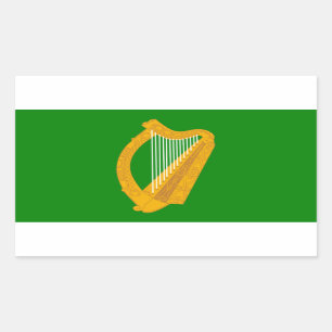 ireland green harp flag irish rectangular sticker