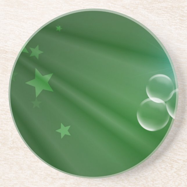 Ireland Green Pattern Art Peace Love Destiny Coaster (Front)