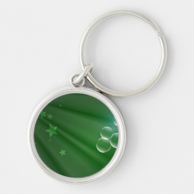 Ireland Green Pattern Art Peace Love Destiny Key Ring (Front)