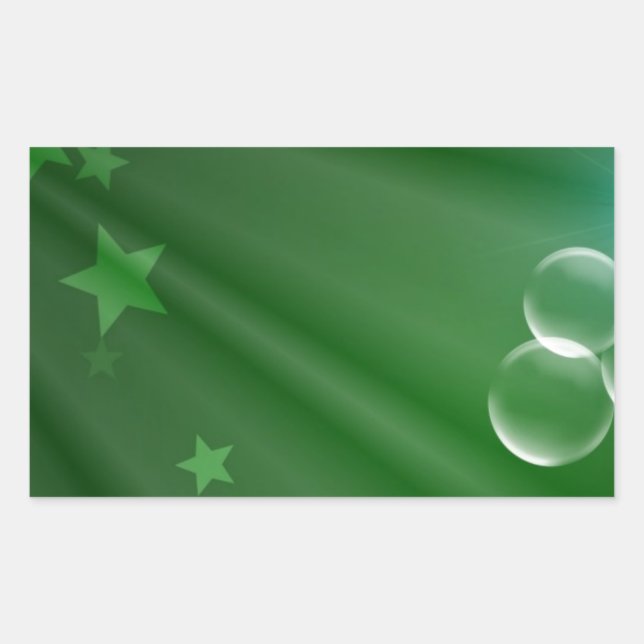 Ireland Green Pattern Art Peace Love Destiny Rectangular Sticker (Front)