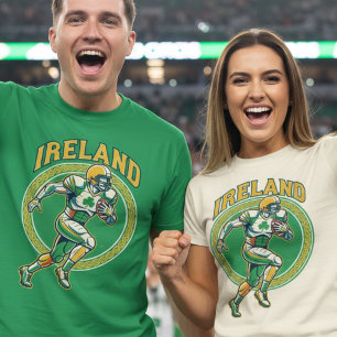 Ireland Gridiron Shamrock Football Athlete Dynamic T-Shirt