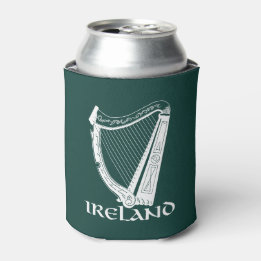 Ireland Harp Design, Irish Harp Can Cooler