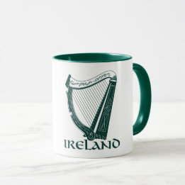 Ireland Harp Design, Irish Harp Mug