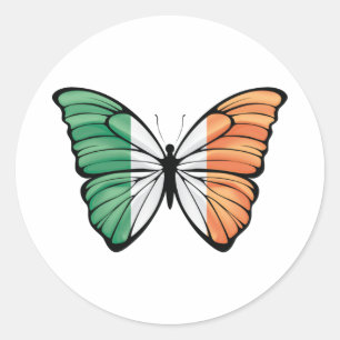 Ireland Hypolimnas Butterfly Classic Round Sticker