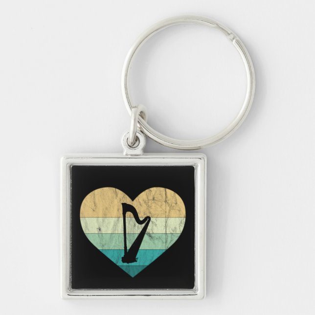 Ireland - I Love Irish Harp Key Ring (Front)