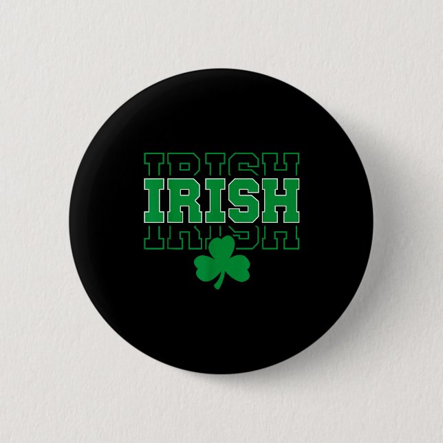 Ireland Irish Ancestry Varsity Style For Men Women 6 Cm Round Badge (Front)