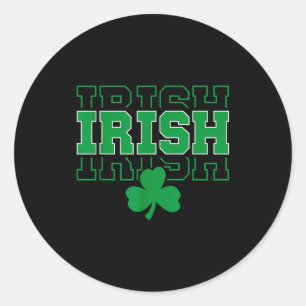 Ireland Irish Ancestry Varsity Style For Men Women Classic Round Sticker
