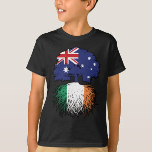Ireland Irish Australian Australia Tree Roots Flag T-Shirt