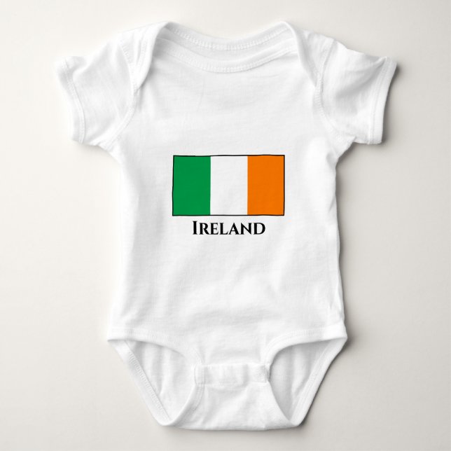 Ireland (Irish) Flag Baby Bodysuit (Front)
