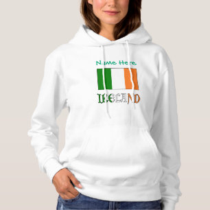 Ireland Irish Flag Green Personalisation Hoodie