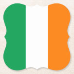 Ireland (Irish) Flag Paper Coaster<br><div class="desc">Customisable World Flag Products - Please feel free to add your own text.</div>