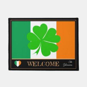 Ireland & Irish Flag, Shamrock house mats /sports
